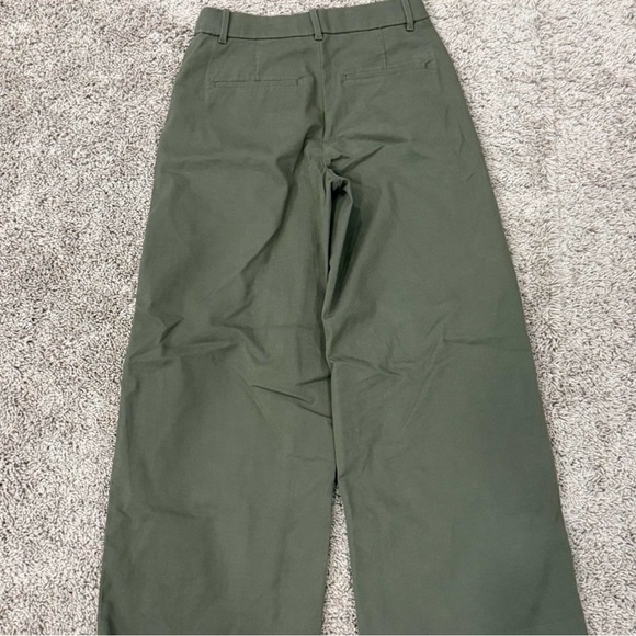 Green Wide-Leg Pants Uniqlo Womens Size 6 Medium - Picture 2 of 8
